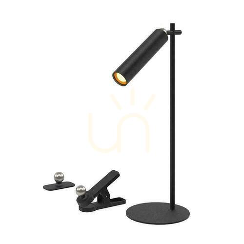 Verifica V-TAC 4-in-1 Lampă de birou 37cm Wallpaper Clip-on Lanternă 3W LED negru VT-7413 4000K 300lm