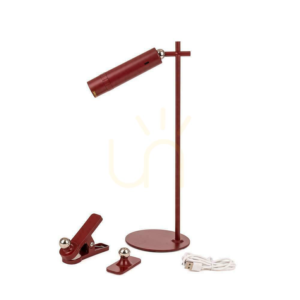 Afişa V-TAC 4-in-1 Lampă de birou 37cm Wallpaper Clip Lanternă 3W LED roșu VT-7413 4000K 300lm V-TAC 4-in-1 Lampă de birou 37cm Wallpaper Clip Lanternă 3W LED roșu VT-7413 4000K 300lm