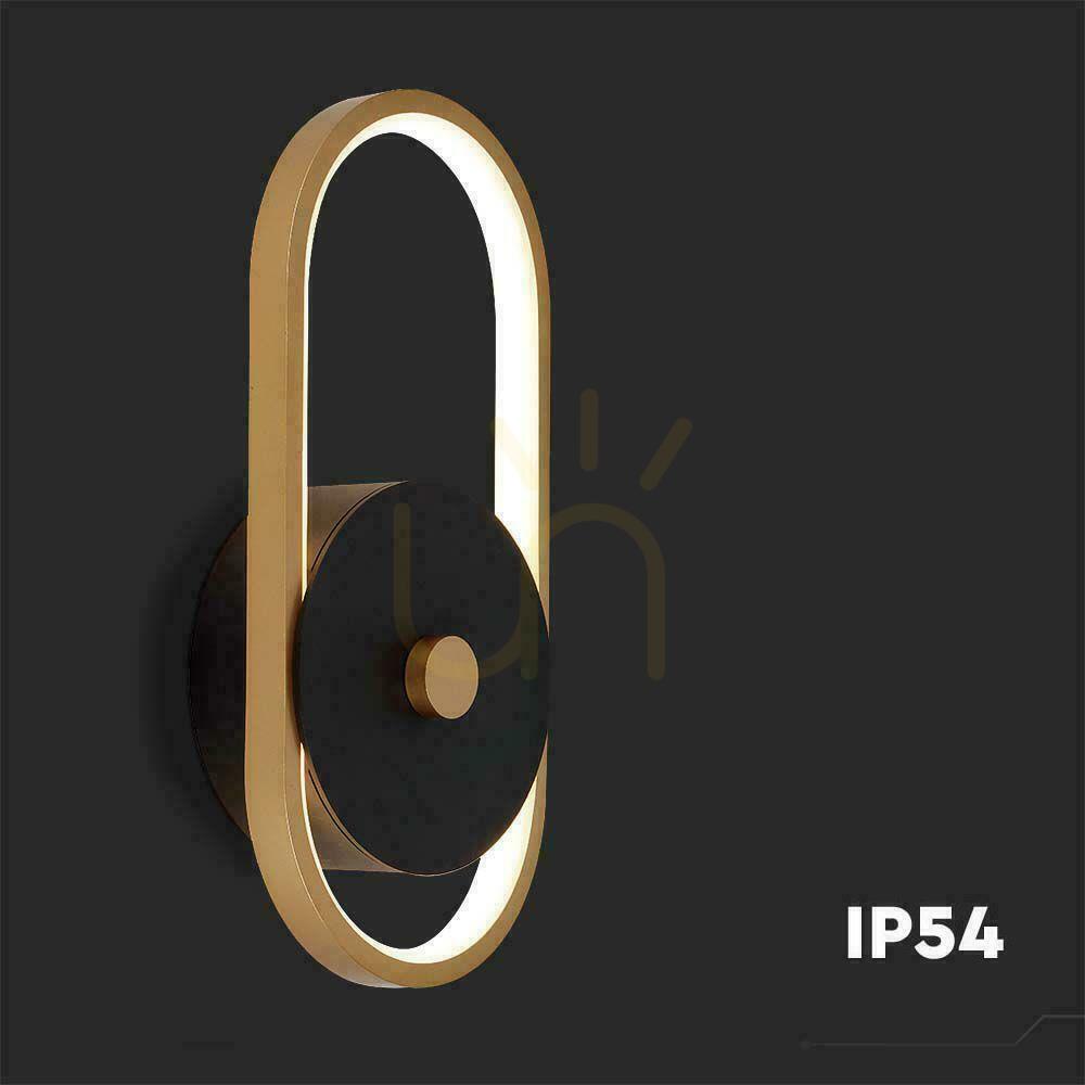 Spectacol Lampă de perete V-TAC 15W LED Black+Old Gold IP54 VT-1191 3000K 1650lm. Lampă de perete V-TAC 15W LED Black+Old Gold IP54 VT-1191 3000K 1650lm.