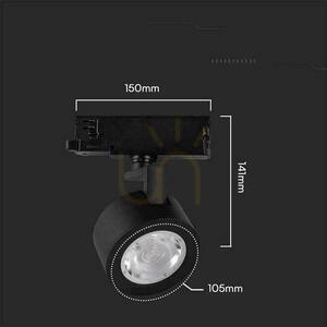 V-TAC 30W LED 35st CCT Negru VT-4633 3000K-4000K-6400K 3000lm Corp de iluminat Bus System 3F. small 6