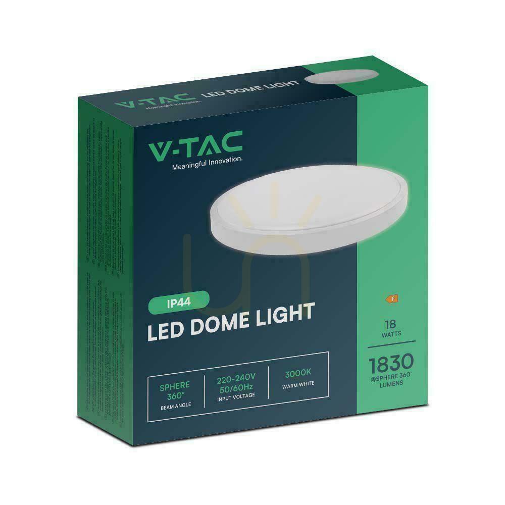 previzualizare Plafond V-TAC 18W LED rotund 25cm montat la suprafață IP44 alb VT-8618 3000K 1830lm Plafond V-TAC 18W LED rotund 25cm montat la suprafață IP44 alb VT-8618 3000K 1830lm