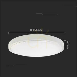 Plafond V-TAC 18W LED rotund 29cm montat la suprafață Pilot senzor de mișcare IP44 alb VT-8618S 3000K 1830lm small 5