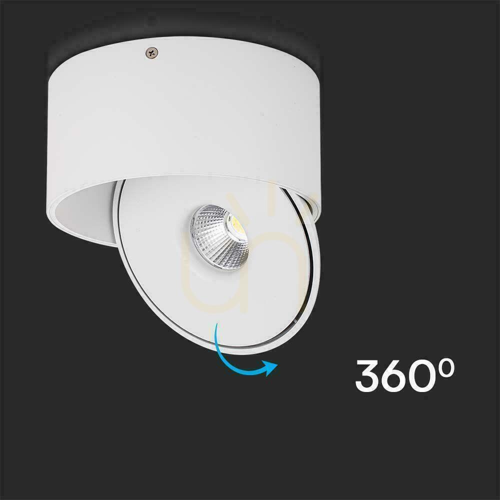 Spectacol Downlight montat la suprafață V-TAC 28W Tilt CRI90 CCT Alb VT-2833 3000K-4000K-6400K 2500lm. Downlight montat la suprafață V-TAC 28W Tilt CRI90 CCT Alb VT-2833 3000K-4000K-6400K 2500lm.