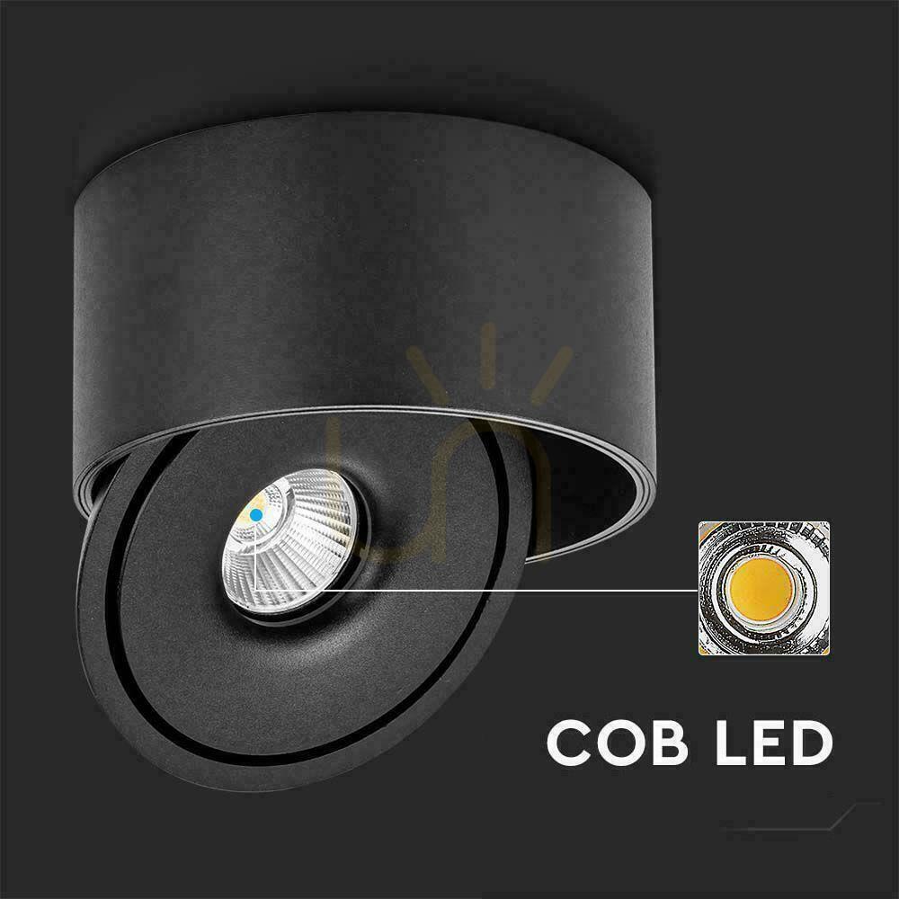 previzualizare Downlight de suprafață V-TAC 28W Tilt CRI90 CCT Negru VT-2833 3000K-4000K-6400K 2500lm. Downlight de suprafață V-TAC 28W Tilt CRI90 CCT Negru VT-2833 3000K-4000K-6400K 2500lm.