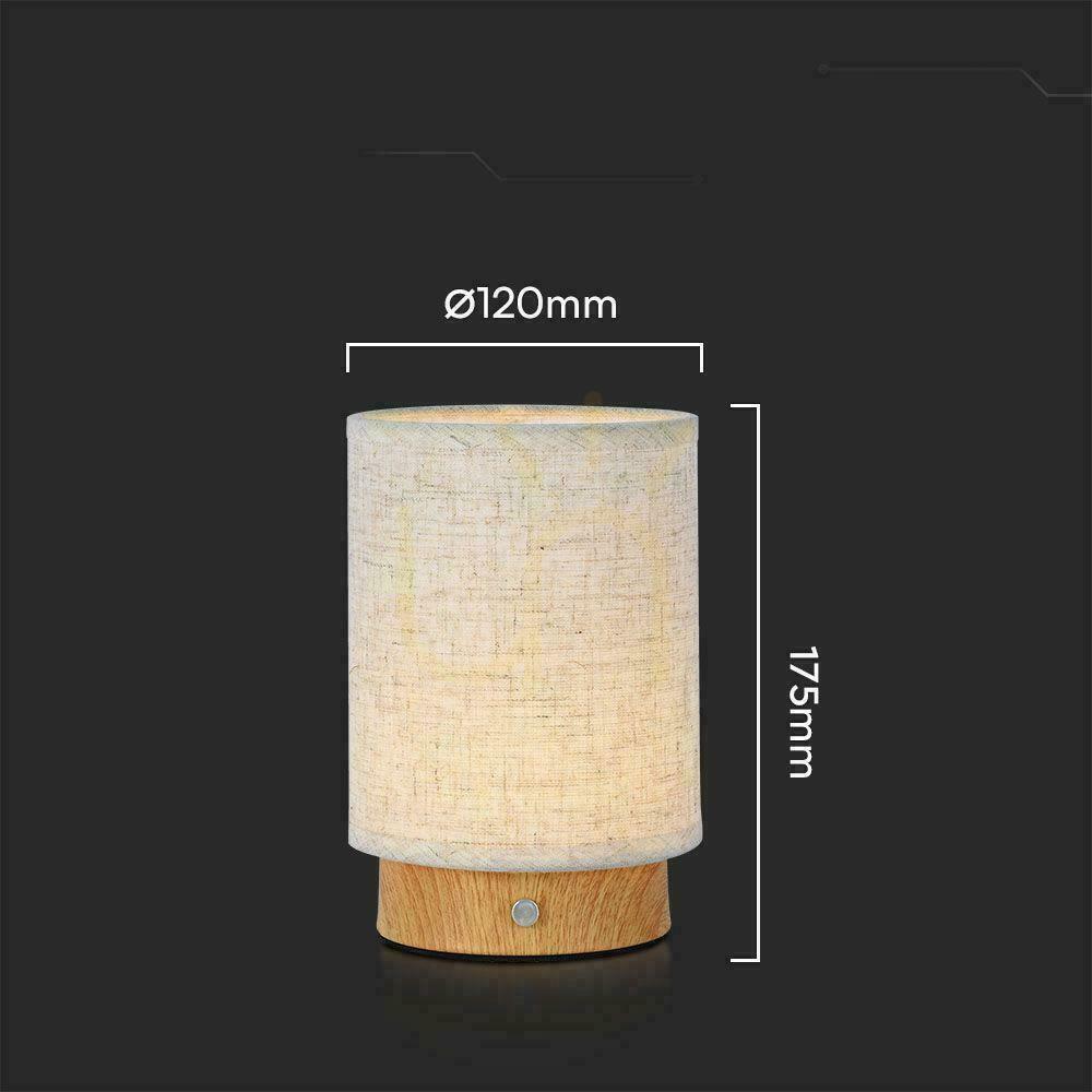 previzualizare V-TAC 3W LED birou lumina de noapte încărcare Dimmable lemn VT-7569 3000K 110lm. V-TAC 3W LED birou lumina de noapte încărcare Dimmable lemn VT-7569 3000K 110lm.