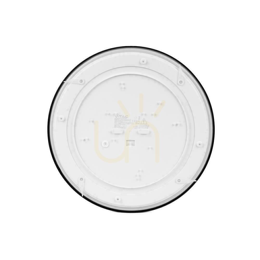 Vedere Plafond V-TAC 36W LED rotund 35cm montat la suprafață IP44 negru VT-8630B 6500K 3820lm Plafond V-TAC 36W LED rotund 35cm montat la suprafață IP44 negru VT-8630B 6500K 3820lm