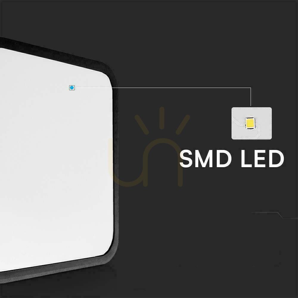 Verifica Plafond V-TAC 18W LED Square 25x25cm Suprafață IP44 Negru VT-8618B 3000K 1830lm Plafond V-TAC 18W LED Square 25x25cm Suprafață IP44 Negru VT-8618B 3000K 1830lm