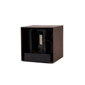 Solar V-TAC 9W LED COB reglabil Bronze Corten Cube 15x15cm IP65 VT-11109 4000K 860lm corp de iluminat de perete. small 1