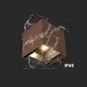 Solar V-TAC 9W LED COB reglabil Bronze Corten Cube 15x15cm IP65 VT-11109 4000K 860lm corp de iluminat de perete. small 8