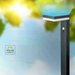 V-TAC 80cm Solar Garden Pole 5.5W LED IP54 Square Black VT-1167 3000K 220lm 3 ani garanție small 4