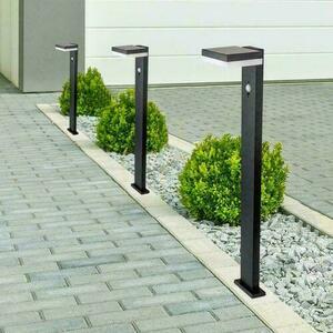 V-TAC 80cm Solar Garden Pole 5.5W LED IP54 Square Black VT-1167 3000K 220lm 3 ani garanție small 5