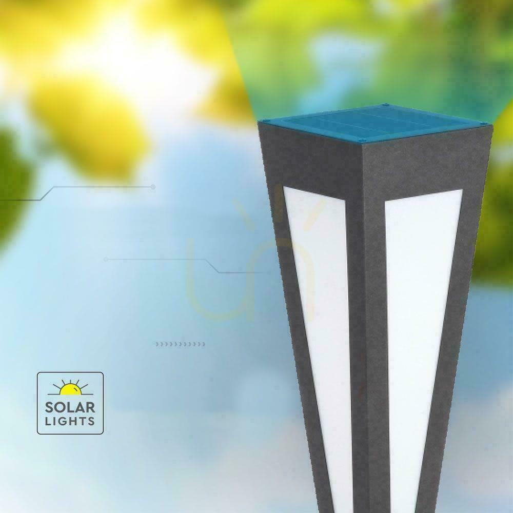 Spectacol V-TAC Solar Garden Pole 3-5W LED IP65 Pilot 64cm Negru VT-7654 3000K V-TAC Solar Garden Pole 3-5W LED IP65 Pilot 64cm Negru VT-7654 3000K