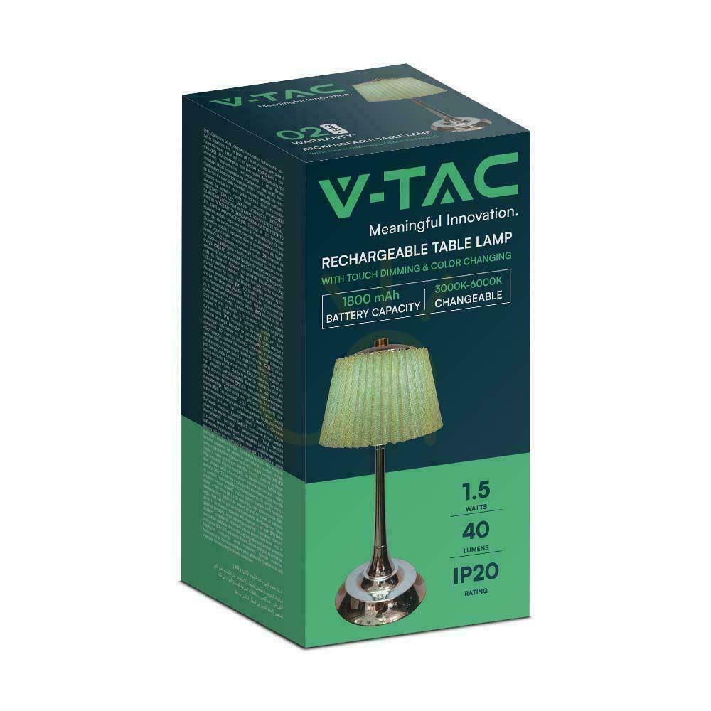 Afişa V-TAC 1.5W LED 28cm Lumină de noapte de birou Încărcare USB Dimmable Verde VT-7968 3000K-6000K 40lm V-TAC 1.5W LED 28cm Lumină de noapte de birou Încărcare USB Dimmable Verde VT-7968 3000K-6000K 40lm