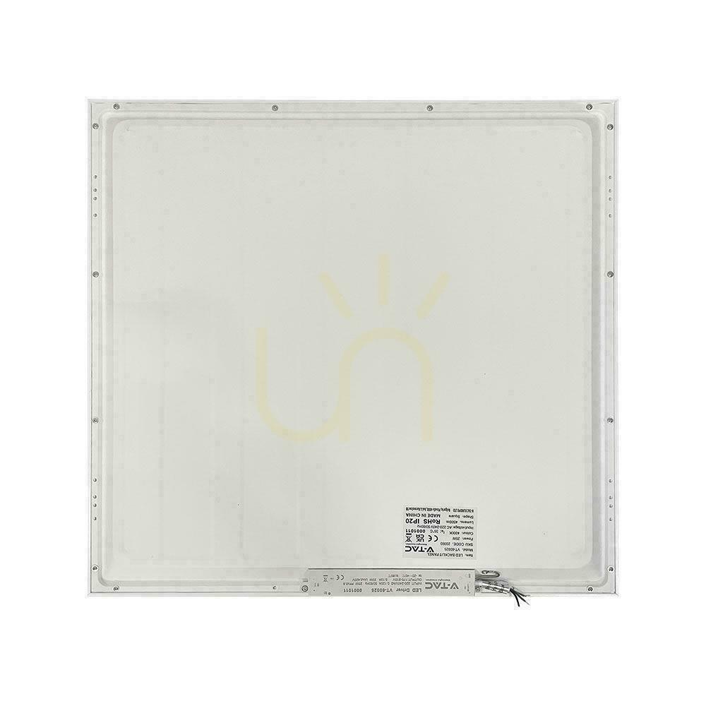 previzualizare Panou LED V-TAC 25W 600x600 LED Backlight 33mm 180Lm/W VT-60025 4000K 4500lm. Panou LED V-TAC 25W 600x600 LED Backlight 33mm 180Lm/W VT-60025 4000K 4500lm.