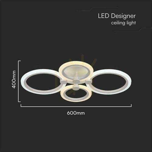 Verifica V-TAC 51W LED Dimmable Plafonieră Alb Pilot VT-7717 3000K-4000K-6000K 3900lm.