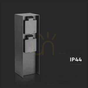 V-TAC Stâlp de grădină 2 prize 2x16A 23cm 3600W IP44 Grafit VT-1196 3 ani garanție small 6