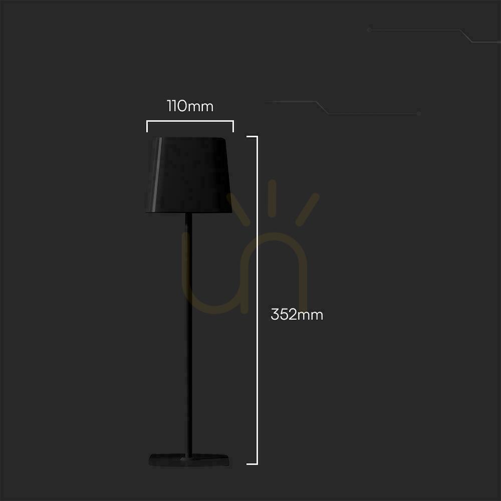 Vedere V-TAC 5W CCT LED Solar Nightstand Lampa de birou 35cm USB-C încărcare Dimmable negru VT-10116 3000K-6000K 400lm V-TAC 5W CCT LED Solar Nightstand Lampa de birou 35cm USB-C încărcare Dimmable negru VT-10116 3000K-6000K 400lm