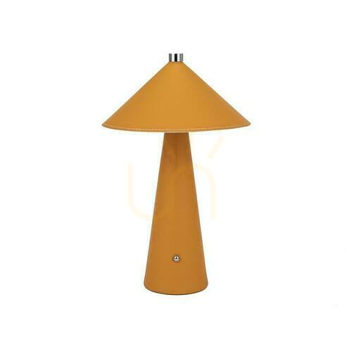 Verifica V-TAC 3W LED Lampă de birou pentru noptieră 33cm CCT Încărcare USB-C Dimmable Galben piele VT-10117-Y 3000K-6000K 240lm