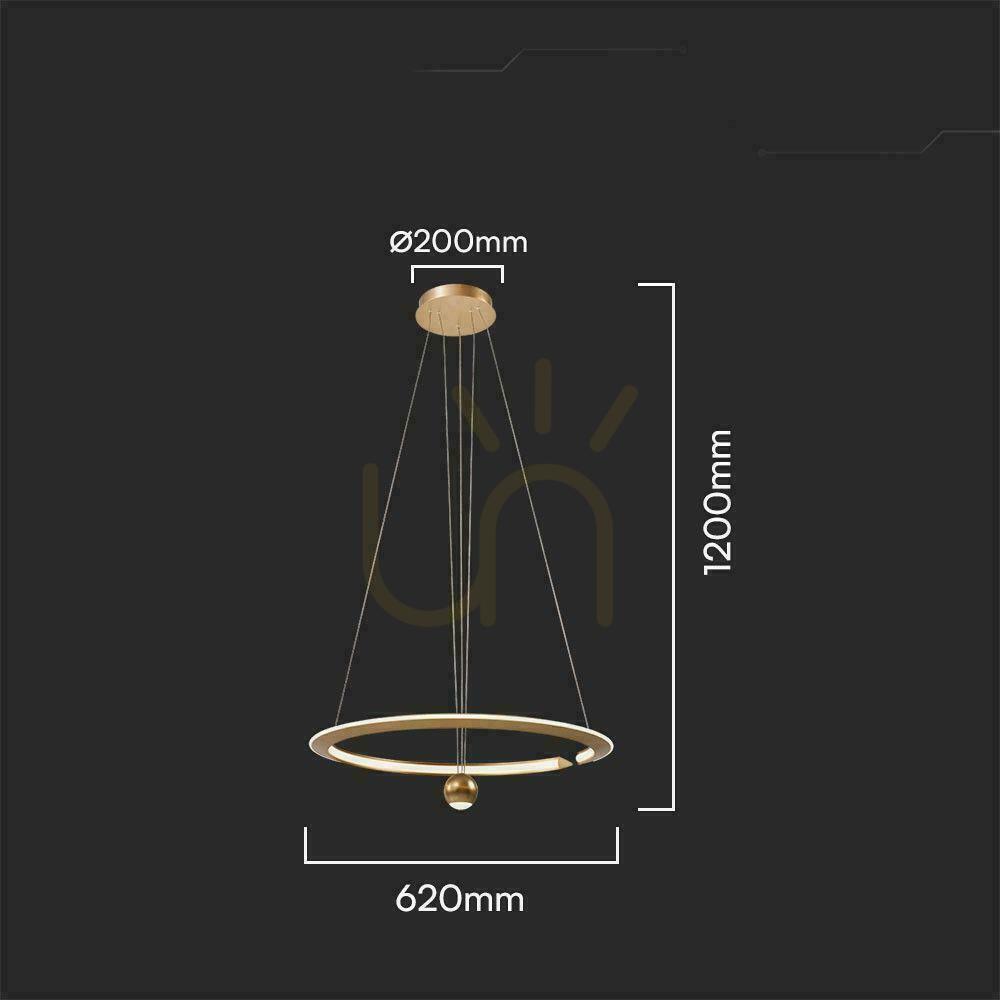 Vedere V-TAC 46W LED corp de iluminat suspendat VT-10126 3000K 5500lm V-TAC 46W LED corp de iluminat suspendat VT-10126 3000K 5500lm