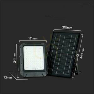 V-TAC Solar LED proiector 10W telecomandă, AUTO, temporizator, IP65 negru VT-55W 4000K 1000lm small 3