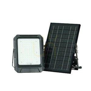 V-TAC Solar LED proiector 10W telecomandă, AUTO, temporizator, IP65 negru VT-55W 4000K 1000lm small 0