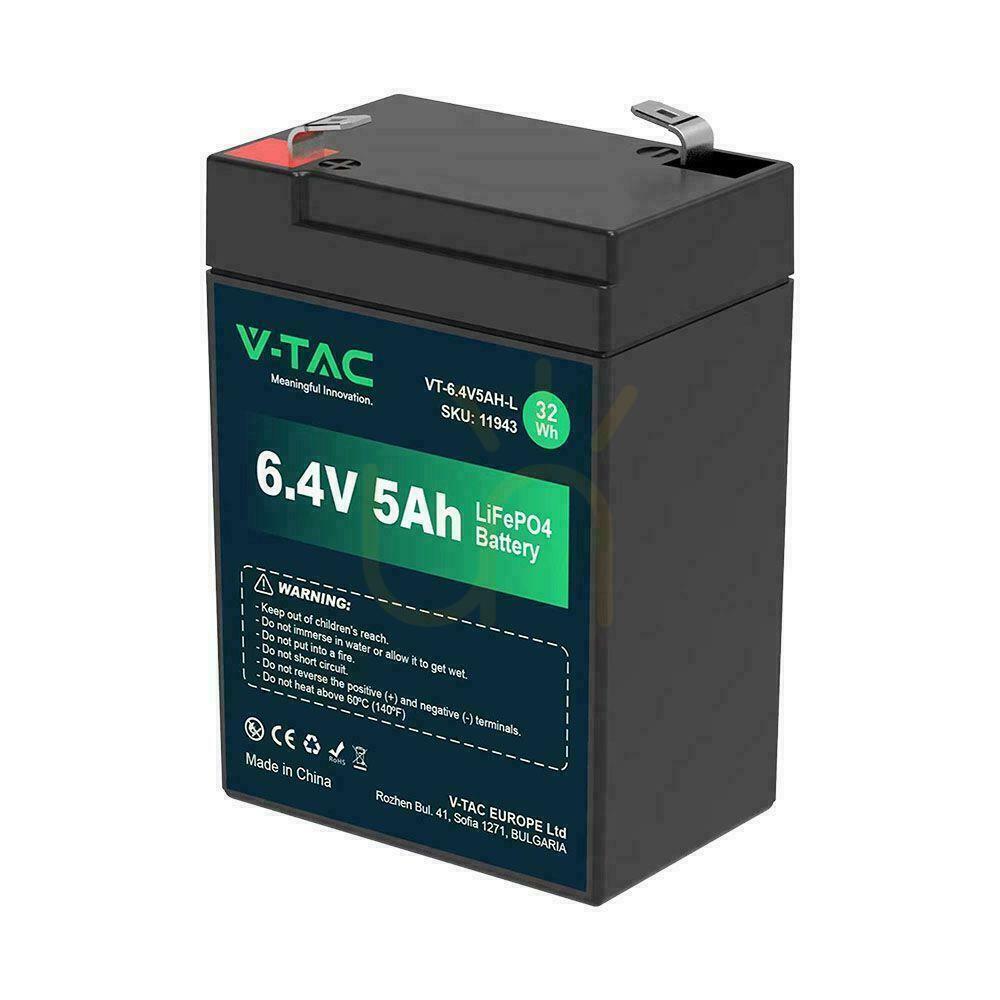 Verifica LiFePO4 Litiu-fosfat de fier V-TAC 6.4V 5AH L70xW47xH99 VT-6.4V 5AH-L Baterie LiFePO4 Litiu-fosfat de fier V-TAC 6.4V 5AH L70xW47xH99 VT-6.4V 5AH-L Baterie