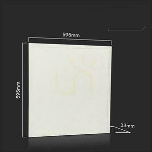 Panou LED V-TAC 25W 600x600 LED Backlight 33mm 180Lm/W VT-60025 6500K 4500lm small 3