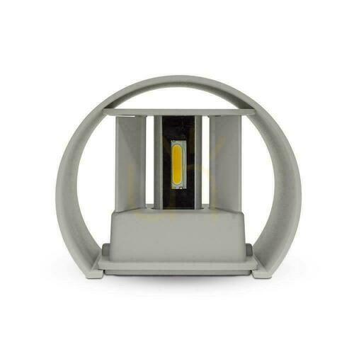 Verifica Corp de iluminat de perete 6W V-TAC sus jos reglabil gri rotund IP65 Bridgelux VT-756 4000K 700lm