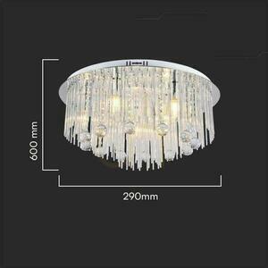 V-TAC Corp de iluminat de plafon 9xE14 Crystal Chrome fi.60cm VT-7970 small 1