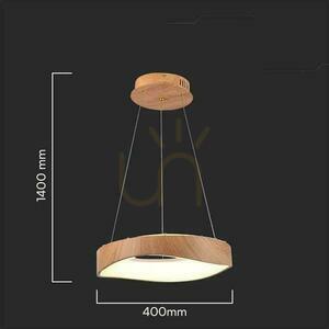 Corp de iluminat suspendat V-TAC LED 18W WOOD.. 40cm VT-7973 3000K 2100lm small 1