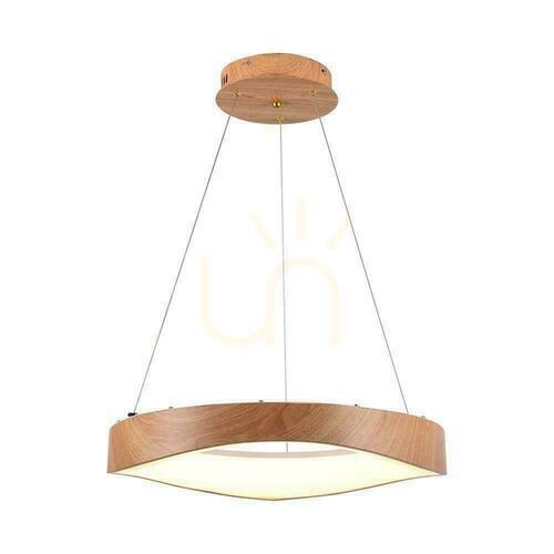 Verifica Corp de iluminat suspendat V-TAC LED 25W WOOD.. 50cm VT-7974 3000K 2800lm