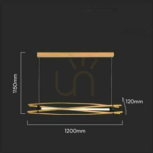 Corp de iluminat suspendat V-TAC LED 15W WOOD 120cm VT-7978 3000K 1600lm small 1