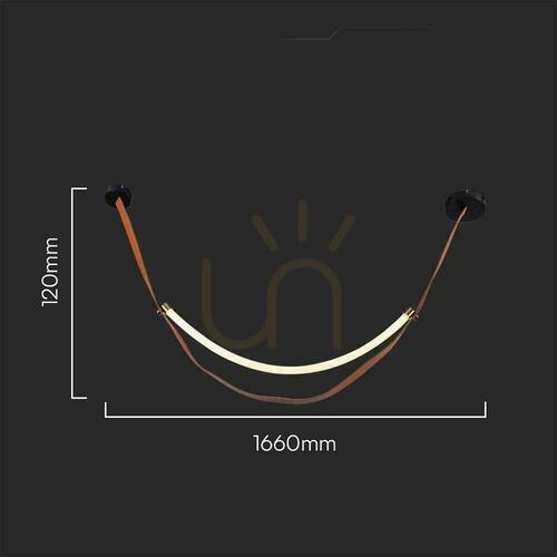 Verifica V-TAC LED corp de iluminat suspendat 12W Brown 166x12x12cm VT-7985 3000K 1440lm