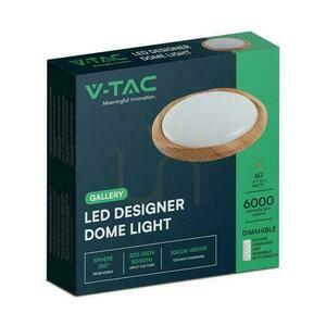 Plafond V-TAC 60W WOOD fi.49cm CCT Pilot TIMER VT-8559 3000K-6500K 6000lm small 4