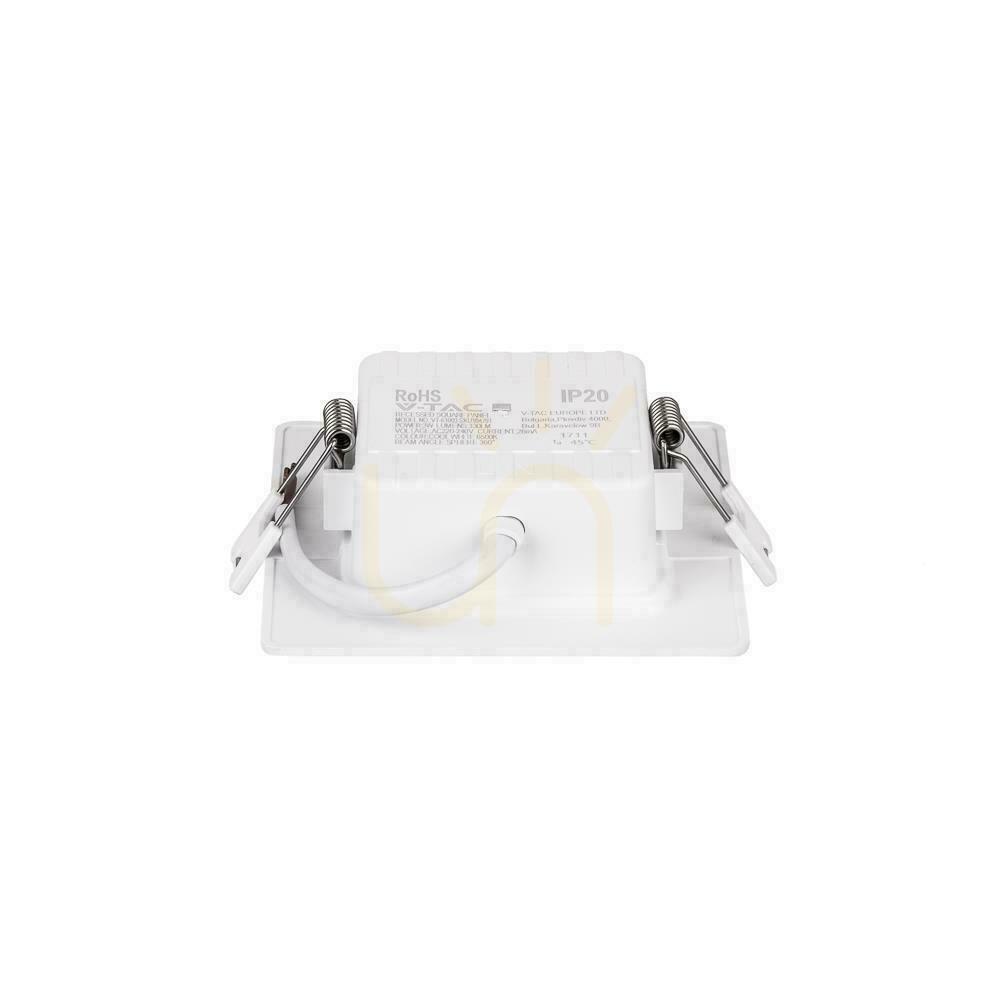Vedere V-TAC 3W LED SAMSUNG CHIP Panou încastrat pătrat 90x90mm VT-61003SQ-S 6500K 330lm V-TAC 3W LED SAMSUNG CHIP Panou încastrat pătrat 90x90mm VT-61003SQ-S 6500K 330lm