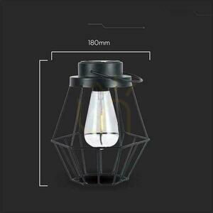 V-TAC LED lampă solară portabilă IP44 negru 18x21cm VT-7995 2700K 8lm small 4
