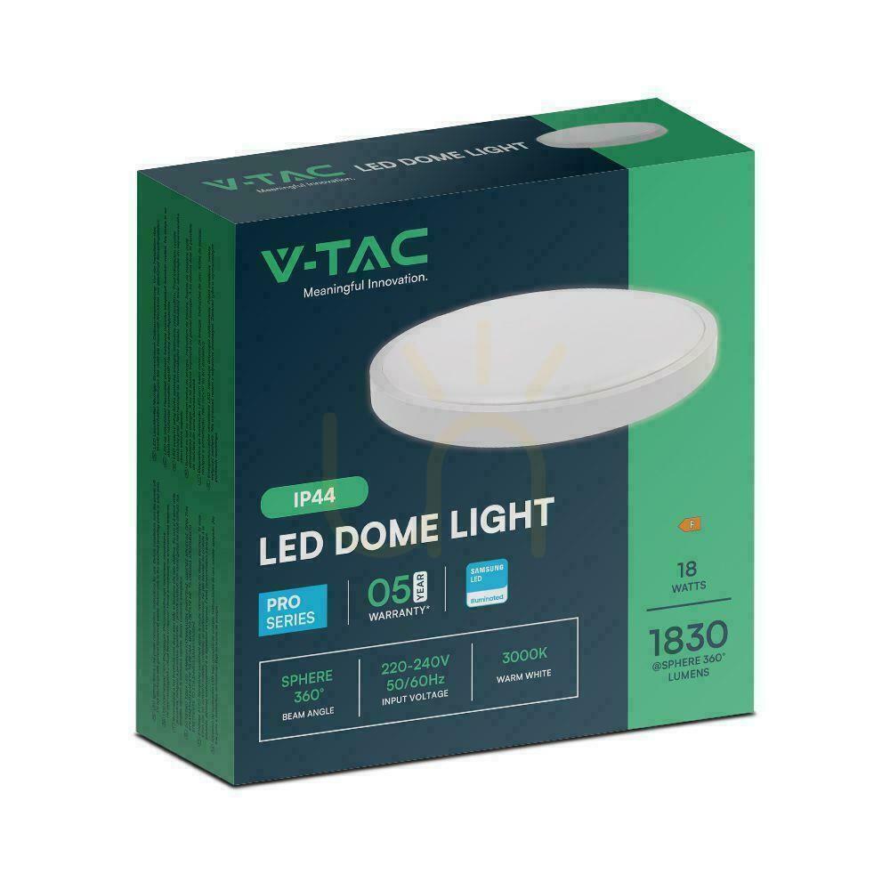 previzualizare Plafond V-TAC 18W LED SAMSUNG CHIP rotund 25cm montat la suprafață IP44 alb VT-8618 6500K 1830lm 5 ani garanție Plafond V-TAC 18W LED SAMSUNG CHIP rotund 25cm montat la suprafață IP44 alb VT-8618 6500K 1830lm 5 ani garanție