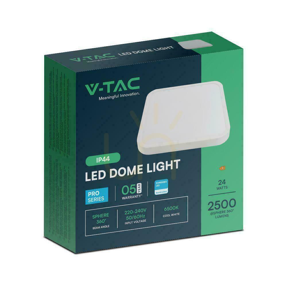 previzualizare Plafond V-TAC 24W LED SAMSUNG CHIP Square 29x29cm Suprafață IP44 Alb VT-8624 6500K 2500lm 5 ani garanție Plafond V-TAC 24W LED SAMSUNG CHIP Square 29x29cm Suprafață IP44 Alb VT-8624 6500K 2500lm 5 ani garanție