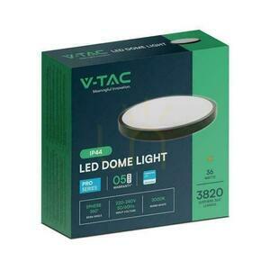 Plafond V-TAC 36W LED SAMSUNG CHIP rotund 35cm montat la suprafață IP44 negru VT-8630B 4000K 3820lm 5 ani garanție small 2