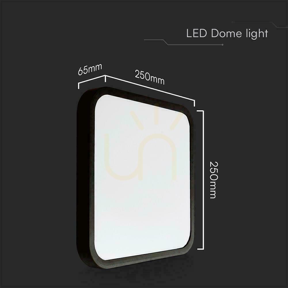 Afişa Plafond V-TAC 18W LED SAMSUNG CHIP Square 25x25cm Suprafață IP44 Negru VT-8618B 6500K 1830lm 5 ani garanție Plafond V-TAC 18W LED SAMSUNG CHIP Square 25x25cm Suprafață IP44 Negru VT-8618B 6500K 1830lm 5 ani garanție