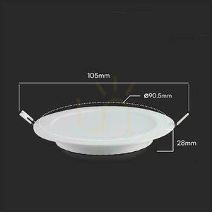 V-TAC 3W LED SAMSUNG CHIP Panou încastrat rotund 90x28mm VT-61003RD-S 6500K 330lm 5 ani garanție small 3
