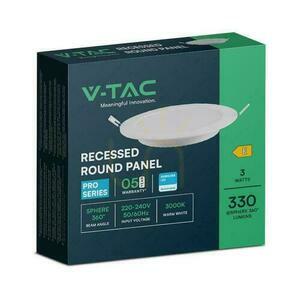 V-TAC 3W LED SAMSUNG CHIP Panou încastrat rotund 90x28mm VT-61003RD-S 6500K 330lm 5 ani garanție small 4