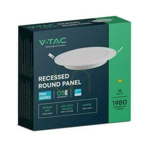 V-TAC 18W LED SAMSUNG CHIP Panou încastrat rotund 220x28mm VT-61018RD-S 6500K 1980lm 5 ani garanție small 4