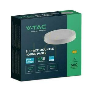 Panou de suprafață V-TAC 6W LED SAMSUNG CHIP rotund 121x30mm VT-60006RD-S 6500K 660lm 5 ani garanție small 2