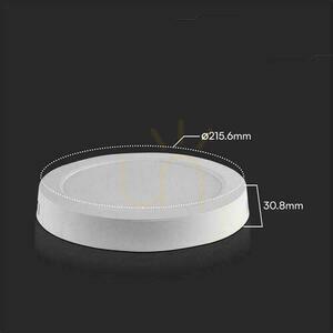 V-TAC 18W LED SAMSUNG CHIP Panou de suprafață rotund 215x30mm VT-60018RD-S 3000K 1850lm 5 ani garanție small 3