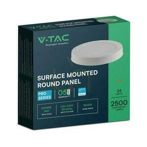 V-TAC 24W LED SAMSUNG CHIP Panou de suprafață rotund 288x31mm VT-60024RD-S 3000K 2500lm small 2