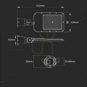 V-TAC SAMSUNG CHIP LED Street Luminaire cu modul LED de înlocuire reglabil 50W VT-55ST 6500K 4700lm 5 ani garanție small 10