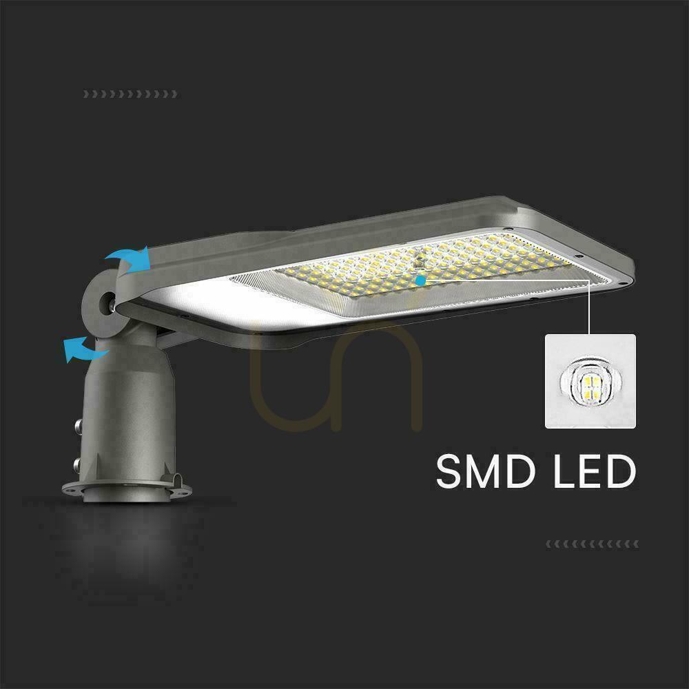 Spectacol V-TAC SAMSUNG CHIP LED Street Luminaire cu modul LED de înlocuire reglabil 100W VT-105ST 4000K 9400lm 5 ani garanție V-TAC SAMSUNG CHIP LED Street Luminaire cu modul LED de înlocuire reglabil 100W VT-105ST 4000K 9400lm 5 ani garanție