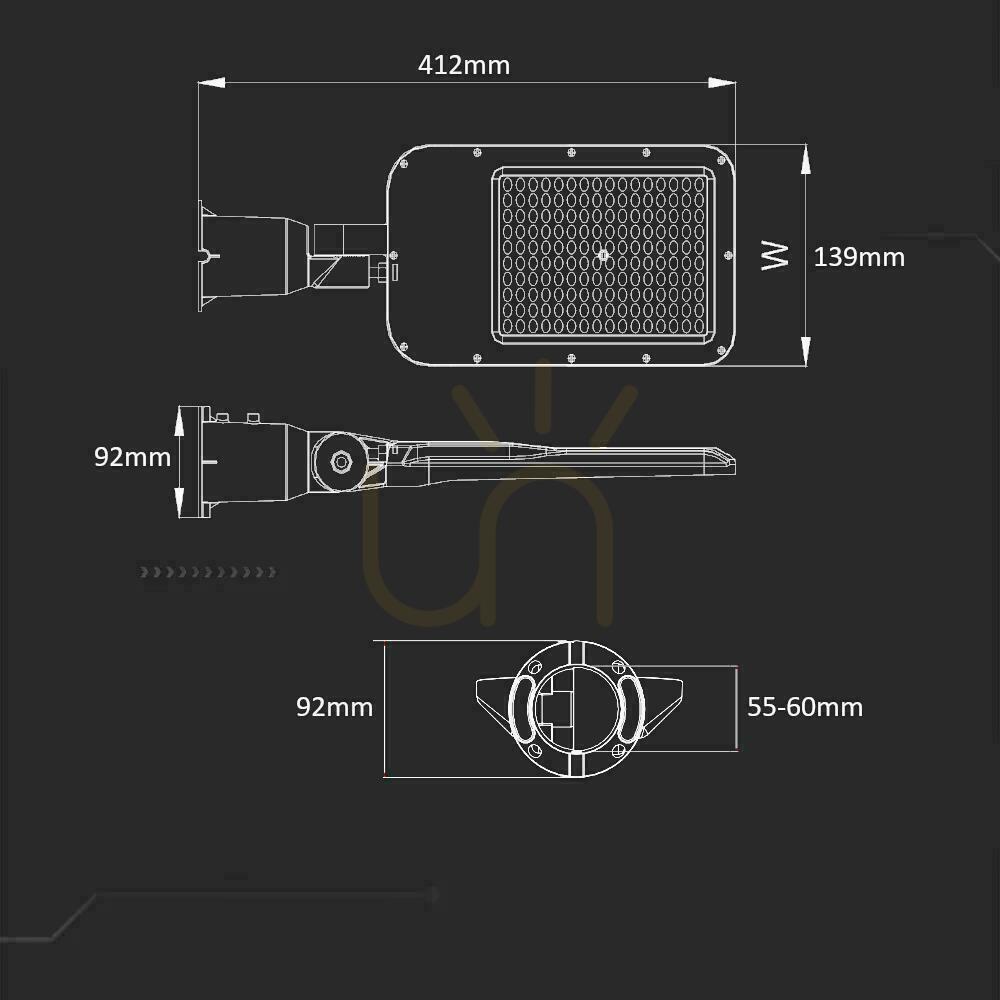 Verifica V-TAC SAMSUNG CHIP LED Street Luminaire cu modul LED de înlocuire reglabil 50W VT-55ST 4000K 4700lm 5 ani garanție V-TAC SAMSUNG CHIP LED Street Luminaire cu modul LED de înlocuire reglabil 50W VT-55ST 4000K 4700lm 5 ani garanție