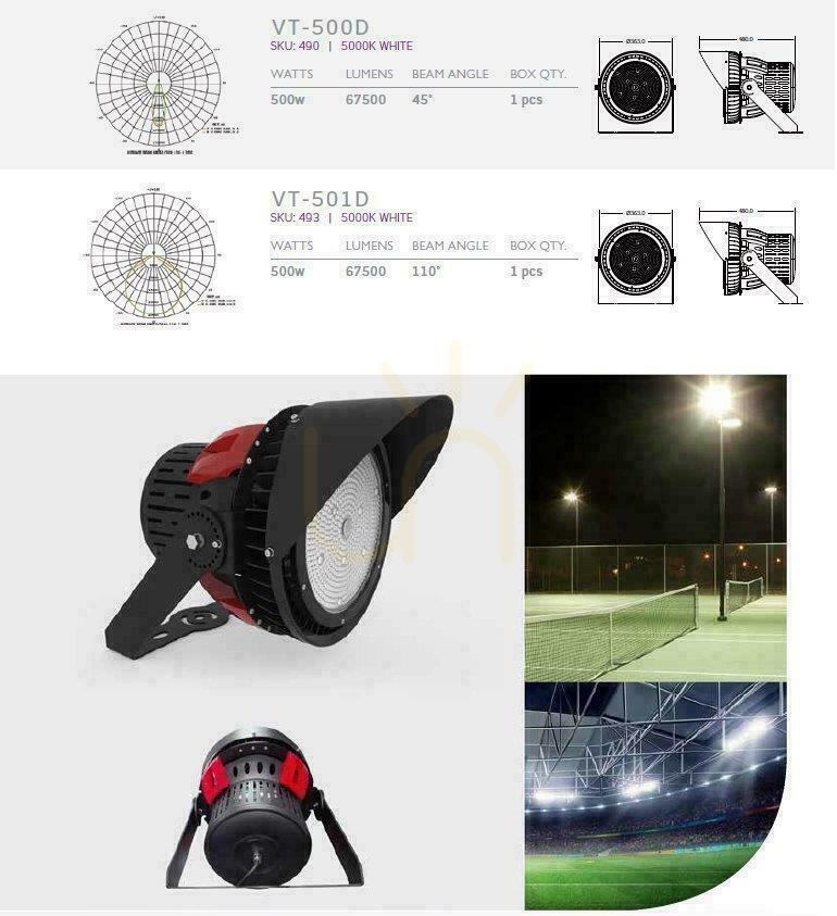 Afişa V-TAC 500W SAMSUNG CHIP Sports Light 110st Dimmable Resource LED Projector. Mean Well VT-501D 5000K 67500lm Garanție de 5 ani V-TAC 500W SAMSUNG CHIP Sports Light 110st Dimmable Resource LED Projector. Mean Well VT-501D 5000K 67500lm Garanție de 5 ani